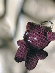 Crochet Bear Keychain