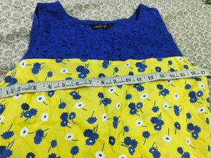 Sleevless Net Neck Design Kurta