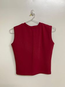 Burgundy Sleeveless Top