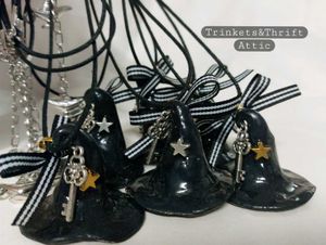 Handmade Wizard/Witch Hat Clay Charm Necklace