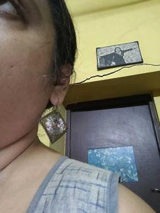 Vintage Copper And Silver Cobweb Earrings