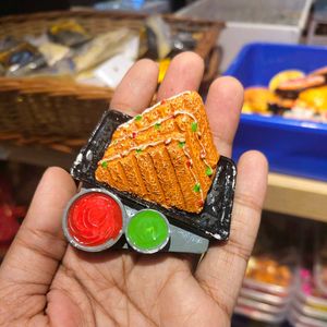 Grilled Sandwich Ceramic Fridge Magnet