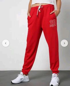 Red &#39;20 Sports&#39; Joggers