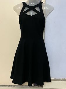 SHEIN BRANDED Chic Black Mini Dress