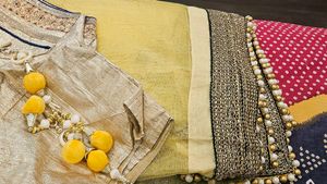 Net Saree With Heavy Pearl Border