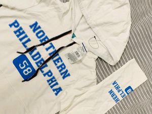 Teamspirit White Hooded Jumper