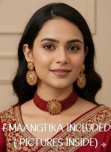 Brand New Red & Gold Jewelry Set