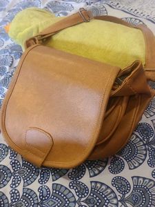 Vintage Leather Saddle Bag