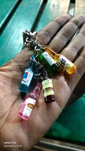 cute little bottles keychain