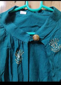 Teal Embellished Jacket