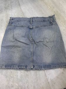 Blue Denim Miniskirt