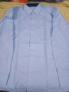 New  Sky-blue Formal Shirt For Men