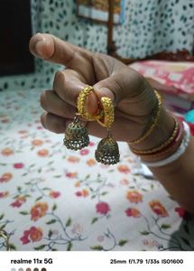 GOLD DOOP EARing Brass Hoop Earrin