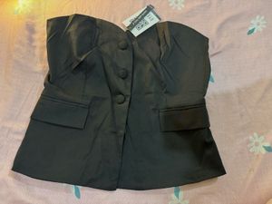 Black tube top for women