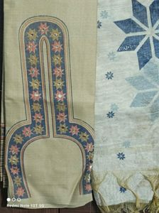 Unstitched Pure Khadi Cotton Kurti And Dupatta