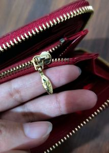 Louis Vuitton Red Vernis Zippy Wallet