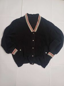 ⚫️Stylish Black Cardigan (L 24 B 21 )