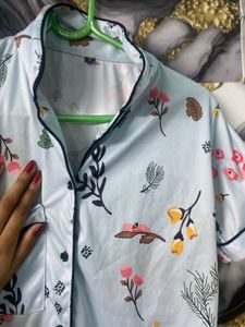 Floral Print Night Suit Set