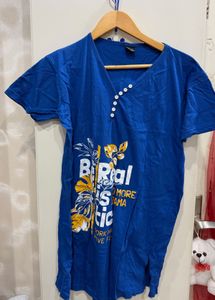Blue Graphic Print T-Shirt