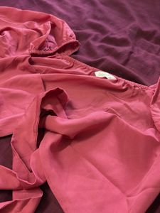 💖 Pink Nylon Crop Top 💖