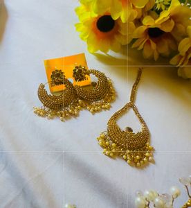 Golden Bridal Jewelry Set