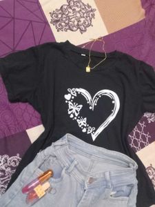 black Korean Style T-shirt