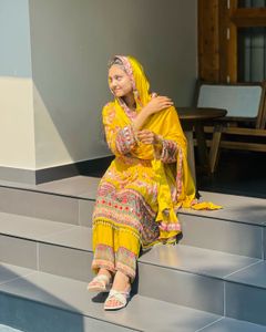 Yellow Printed Kurta Set