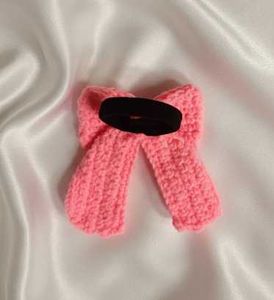 Crochet Hair Clip and keychain Set