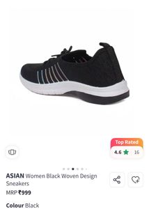 Stylish Black Woven Sneakers 👟