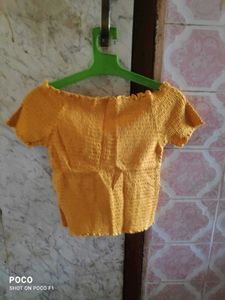 Yellow Off-Shoulder Top