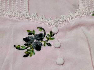 Embroidery Work Pink Top New