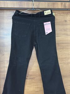 Black Flared Ripped Jeans