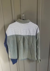 Color Block Denim Shirt