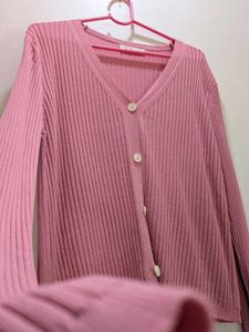 Pink Knit Cardigan 🩷