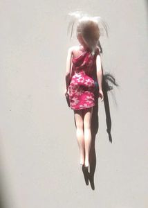 Barbie Doll in Red Floral Dress
