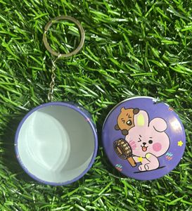 BTS tin Box Keychains