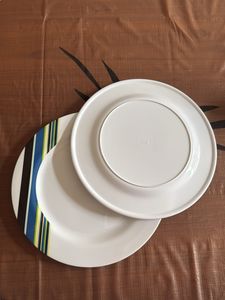 🆕 Striped Dinner Plates (Set of 2)