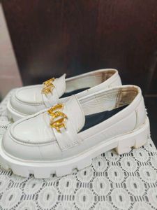 White Patent Leather Loafers