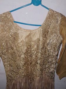 Gold Embroidered Maxi Dress