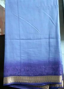 Elegant Blue silk Saree with blouse