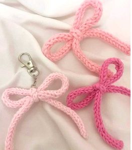 🧶Crochet Pink Bow Charm