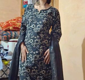 Floral Print Kurta with Dupatta and pant