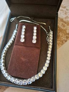Yellow Chimes American Diamond Set Rhodium Plated