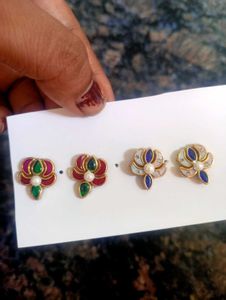 Stud Earrings 4 Pairs