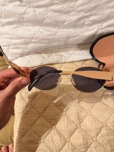 Trendy Gold Oval Sunglasses
