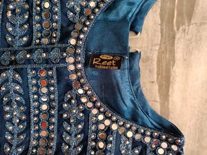 blue party wear dress
