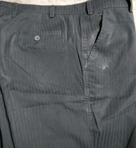 Striped Grey Formal Trousers