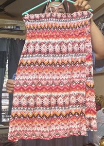Benneton Soft Cotton Sundress/tube Dress/middi Ski