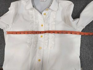 White Frill Top