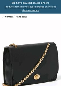 Black Pure Leather Chain Strap Bag